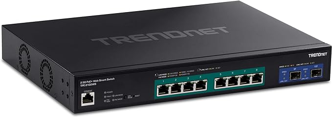 TRENDnet 10-Port Multi-Gig Web Smart PoE+ Switch, 8 x 2.5GBASE-T PoE+ Ports by TRENDnet