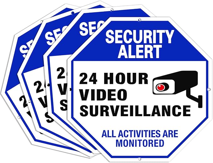 Video Surveillance Sign, Reflective and Waterproof Material 24 Hour by multiwins