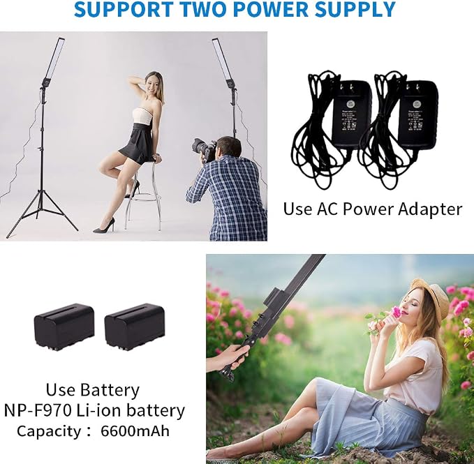 LED Video Light Battery Powered Photography Light Portable Handheld Wand - Image 5