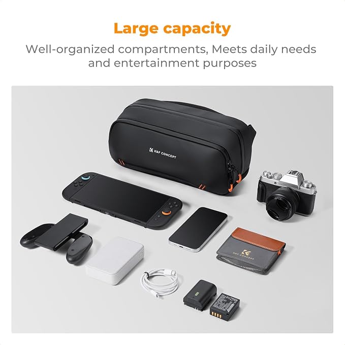 K&F CONCEPT Storage Sling Bag, Vlog Photography Camera Bag, Portable Carrying - Image 2