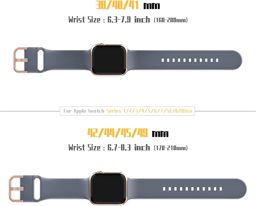 Sport Band Compatible with Apple Watch Bands 49mm 46mm 45mm 44mm 42mm 41mm 40mm - Image 7