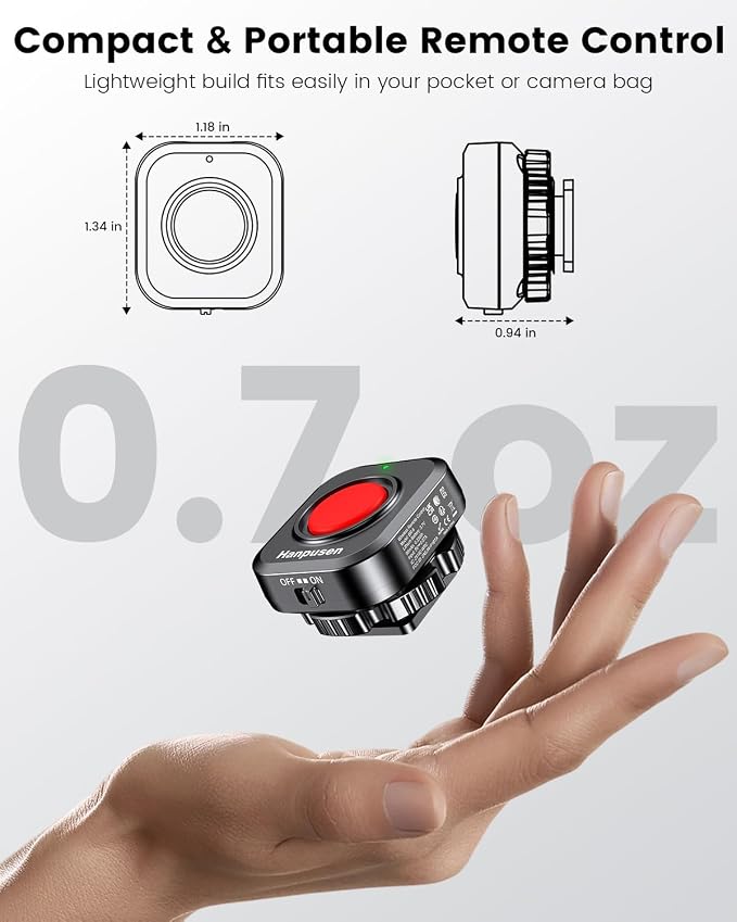 Wireless Rechargeable Camera Video Recording Remote Control, One-Press Video - Image 8