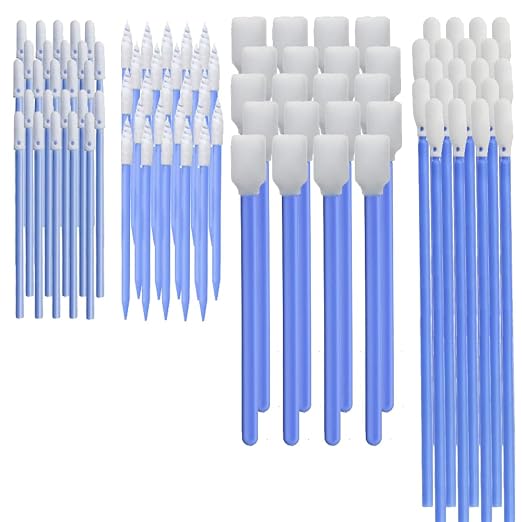 Wellgler's 100pcs Foam Cleaning Swabs, Cleaning Swab Kitip, Lab Swabs. by DisposableOralSwabs