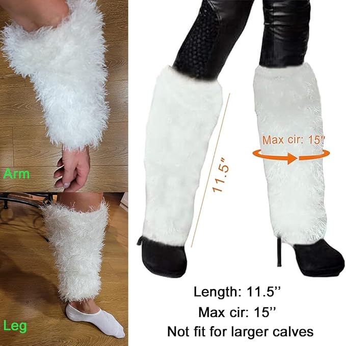 Luwint LED Flashing Furry Arm Leg Warmers - Image 5
