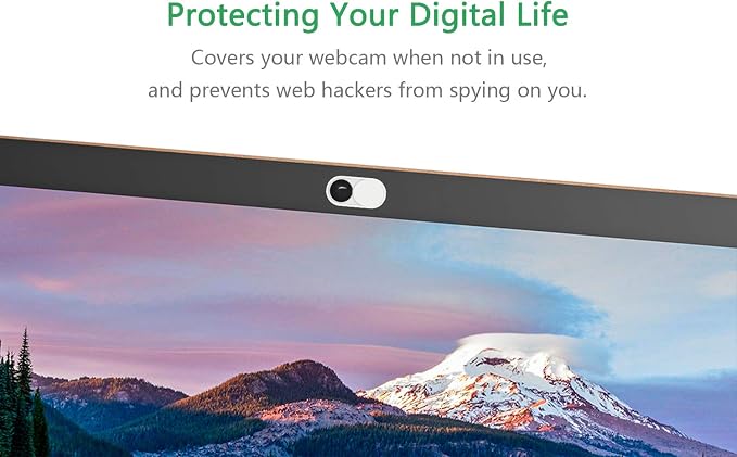 CloudValley Webcam Cover Slide, 0.023 Inch White, Web Camera Cover - Image 4