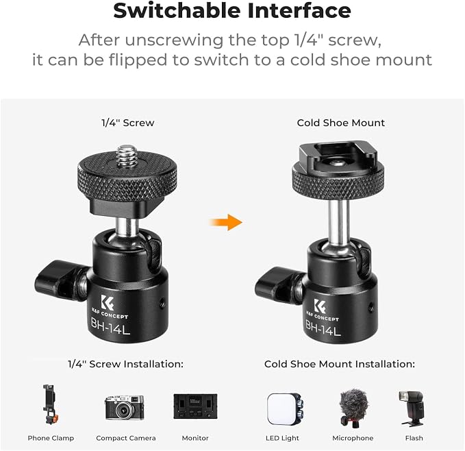 K&F CONCEPT Super Clamp Camera Clamp - Image 4