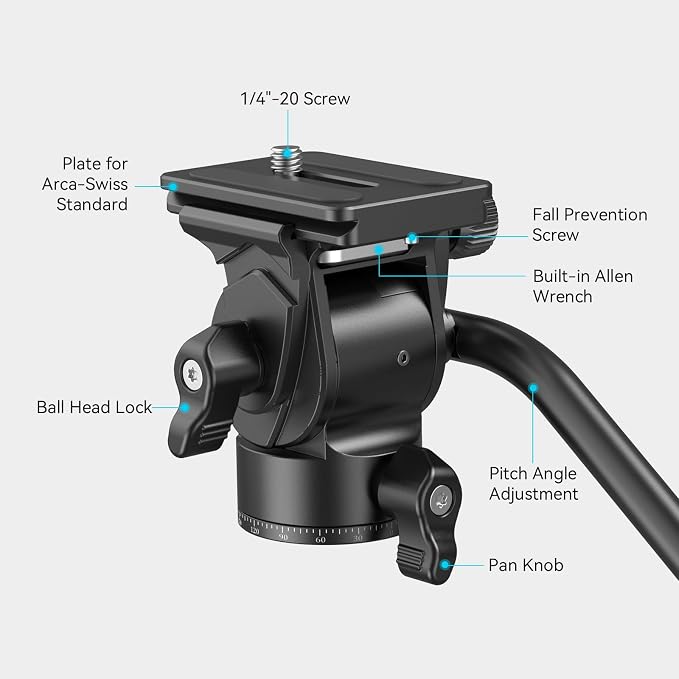 SmallRig Tripod Fluid Head Pan Tilt Head - Image 2