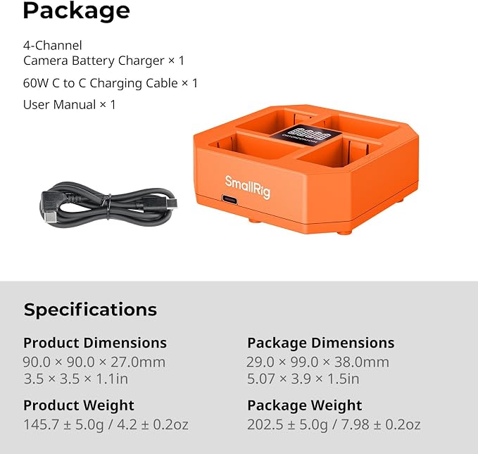 SmallRig NP-FZ100 4-Slot Charger - Image 8