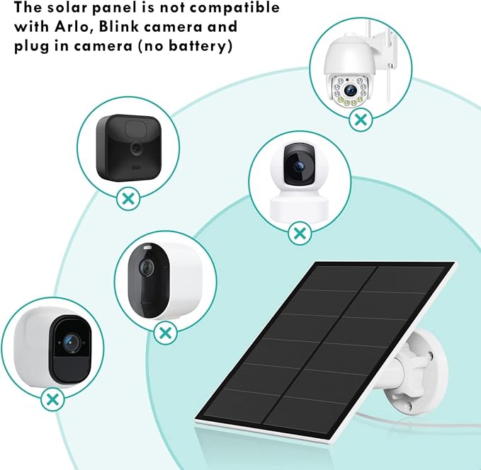 5W Solar Panel for Security Camera Outdoor, 5V USB Solar Panel Charger - Image 3