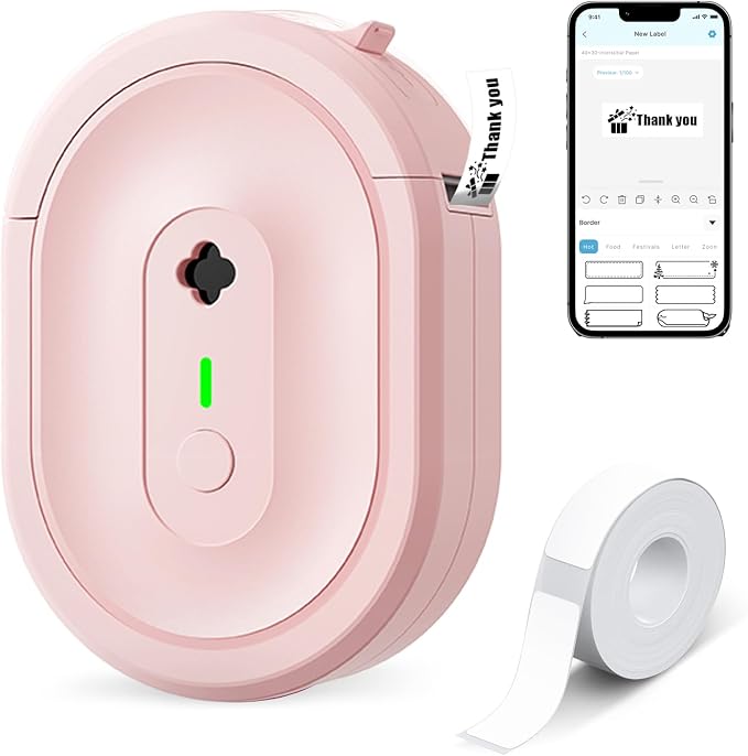 Label Maker Machine with Tape, N12 Portable Bluetooth Label Printer, Wireless by Unknown