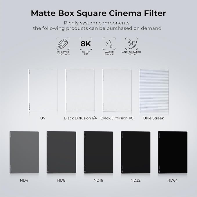 K&F CONCEPT 4'' x 5.65'' Square ND1.2 Filter Cinema Neutral Density Filter - Image 3