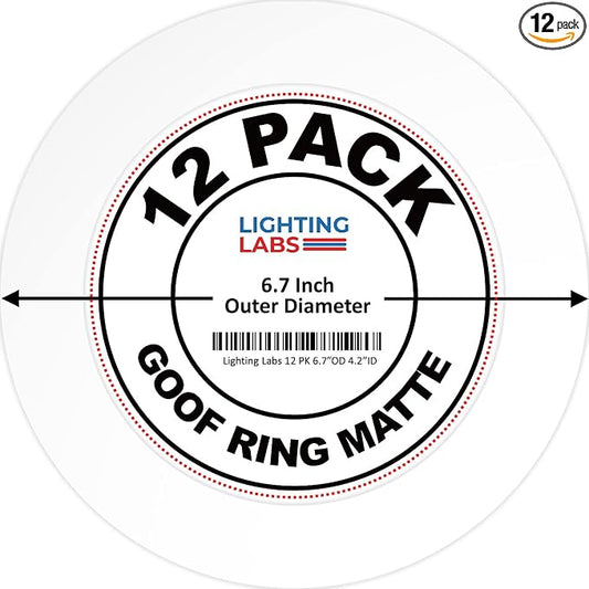 12 Pack Matte White Goof Trim Ring by LightingLabs