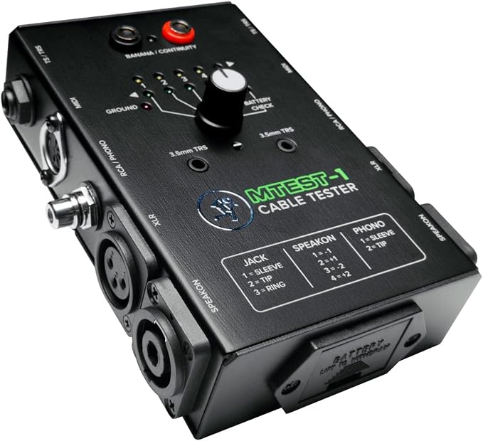 Mackie Cable Tester, 5-Way Switch Battery-Powered Connector Test - Image 6