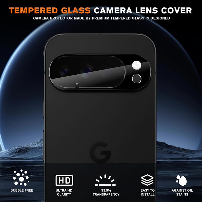 3 Pack for Google Pixel 10 Pro Camera Lens Protector, Tempered Glass 9 Hardness - Image 7