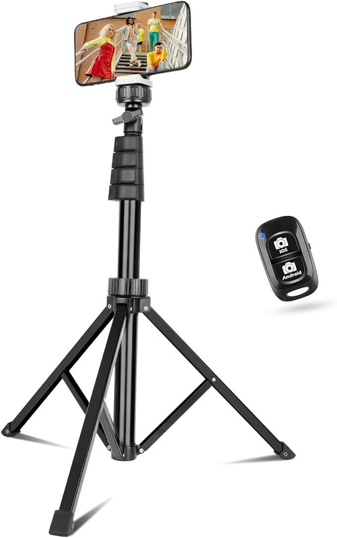Sensyne 67" Phone-Tripod, Extendable Cell Phone Tripod Stand & Selfie Stick by sensyne