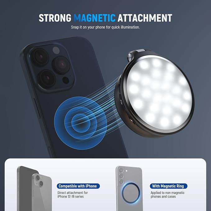 NEEWER Basics Magnetic LED Selfie Light Compatible - Image 4