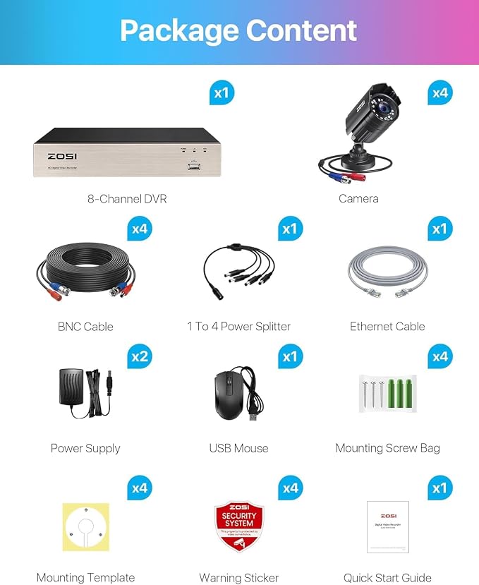 ZOSI 8CH 3K Lite Home Security Camera System Outdoor Indoor, AI Human/Vehicle - Image 9