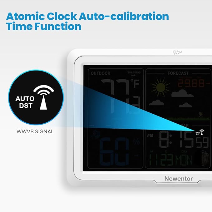 Newentor Weather Station Wireless Indoor Outdoor, Indoor Outdoor Thermometer - Image 3