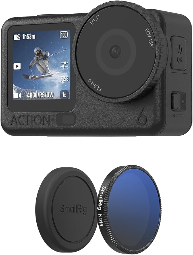 SmallRig ND16 Filter for DJI Osmo Action 6, Snap-On Polarizing Neutral Density by SmallRig