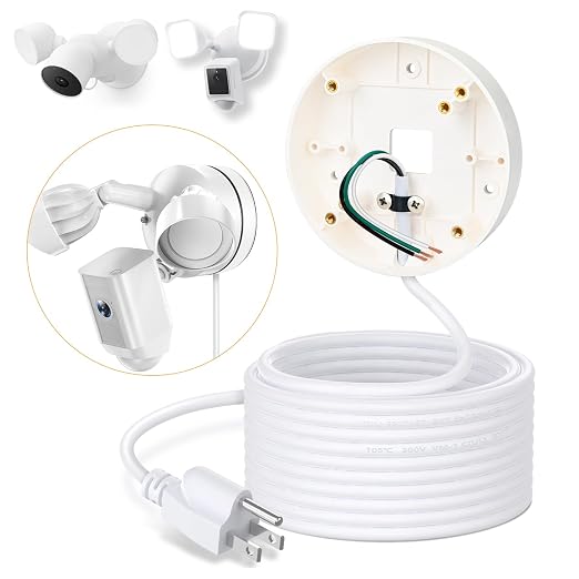 30ft/9M Power Cable with Adapter and Plug-in Mount Compatible with Blink by CaGuan