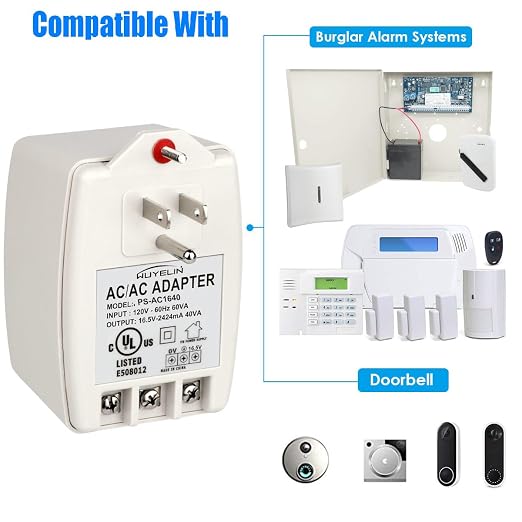 16.5V 40VA Burglar Alarm Systems and Doorbell Transformer, 16.5V Plug in - Image 2