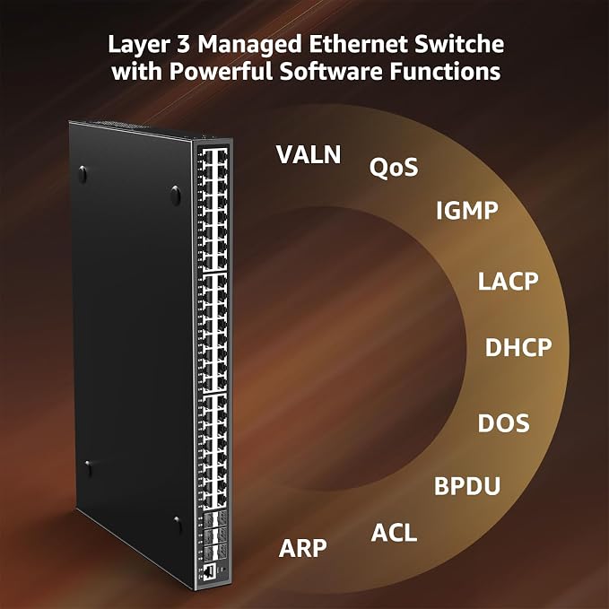 YuanLey 48 Port Gigabit Managed PoE Switch - Image 4
