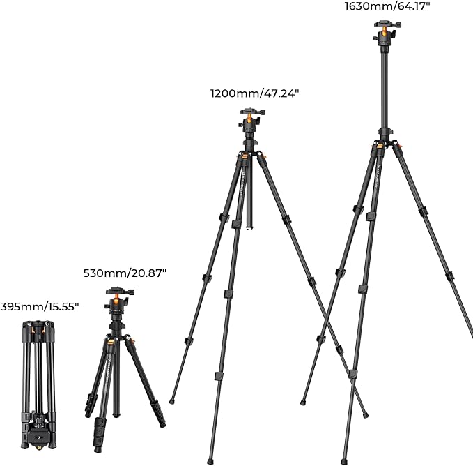 K&F CONCEPT 64 inch/163 cm Camera Tripod, Lightweight Travel Outdoor DSLR - Image 6