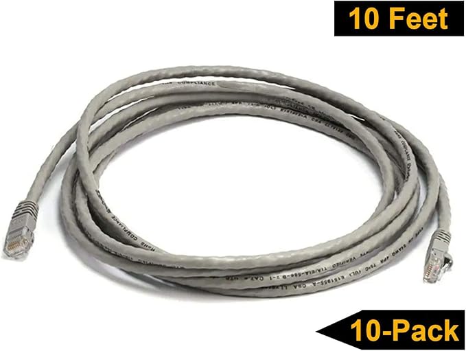 iMBAPrice 10' Cat5e Network Ethernet Patch Cable, 10 Pack - Image 2