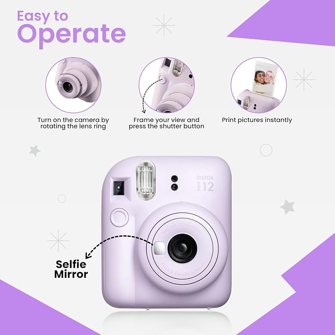 Fujifilm Instant Mini 12 Camera + Accessory Bundle & Compatible Custom Case + - Image 5