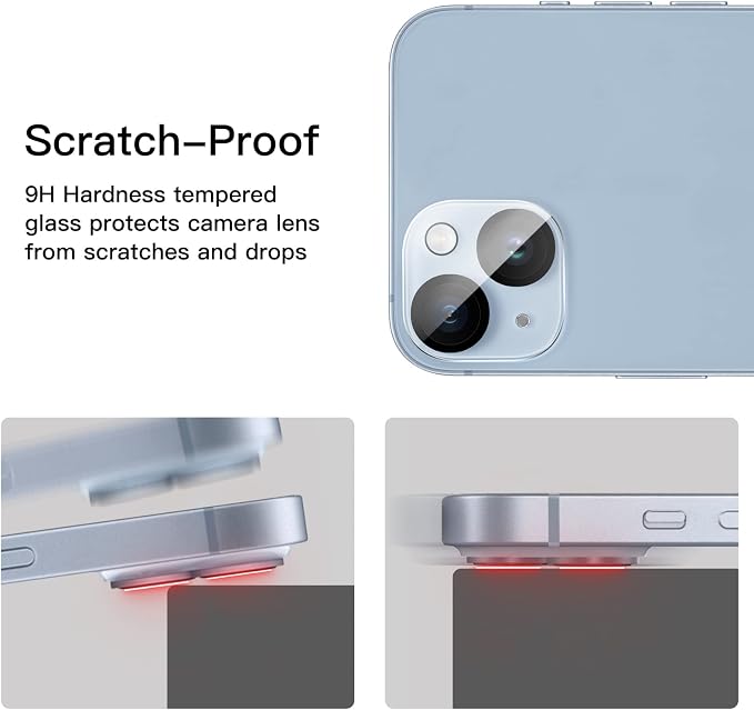 JETech Camera Lens Protector for iPhone 14 6.1-Inch and iPhone 14 Plus 6.7-Inch - Image 7