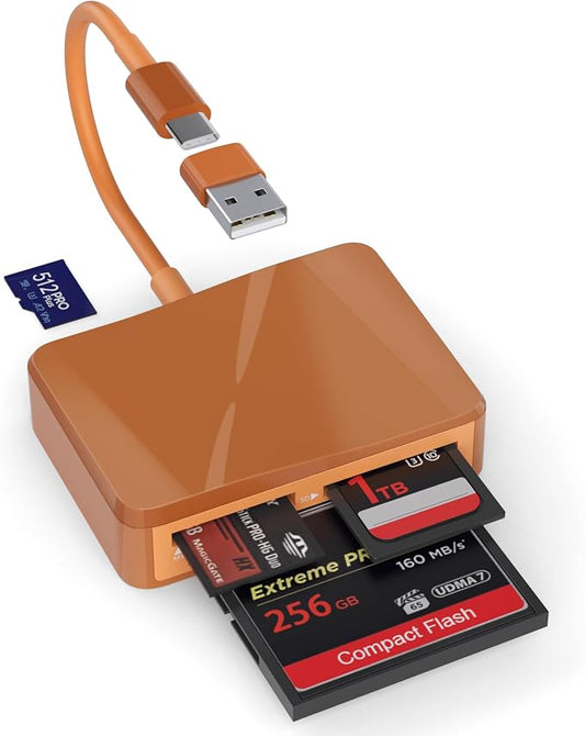 SD Card Reader, 4 in 1 USB C to SD/TF/CF/MS Card Reader by SZHAIYIJIN