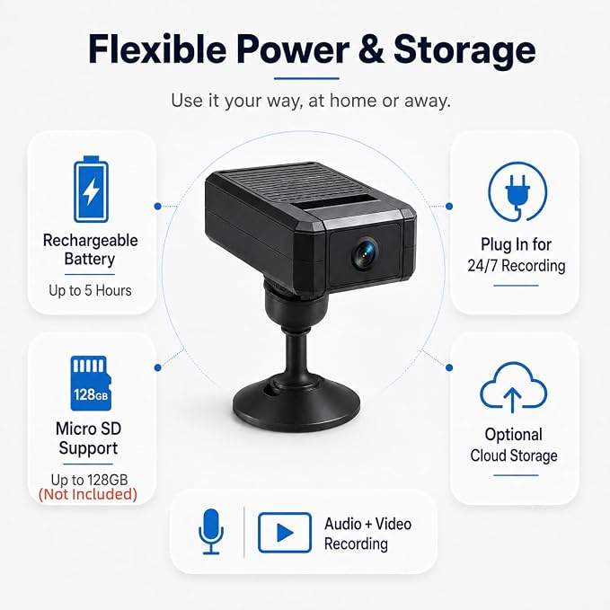 Mini WiFi Hidden Camera 1080P HD, Small Spy Camera - Image 5