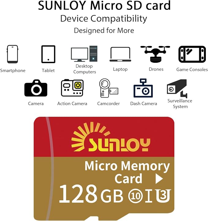 PSP Memory Stick Adapter with 128GB Micro SD Card, Micro SD/SDHC/SDXC to Memory - Image 5