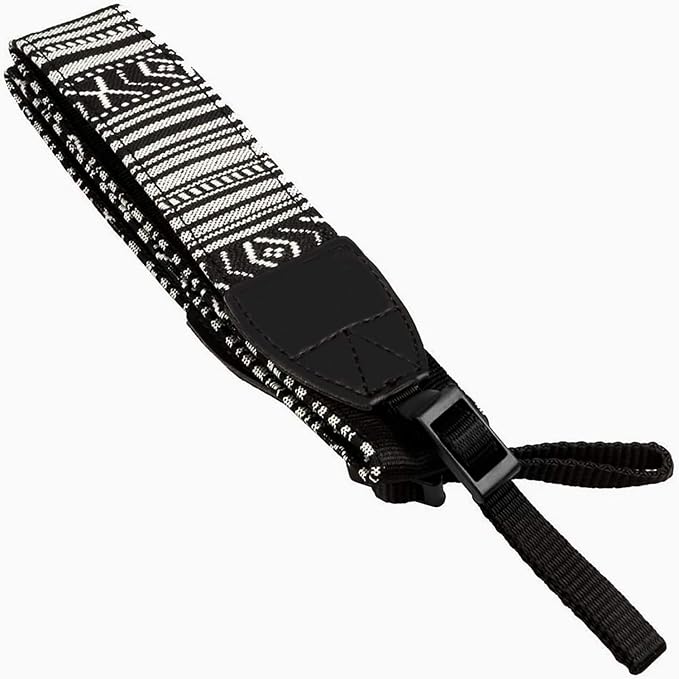 Camera Strap Canvas BlackWhite Shoulder Strap - Image 7