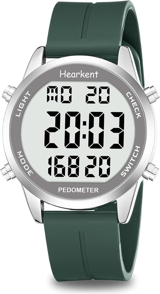 Pedometer Watch for Walking for Senior No App Required by Hearkent