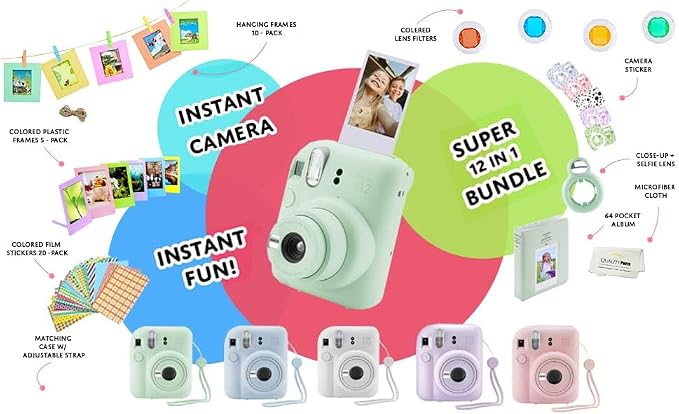 Fujifilm Instax Mini 12 Instant Camera + 60 Photo Prints + Quality Photo Value - Image 5