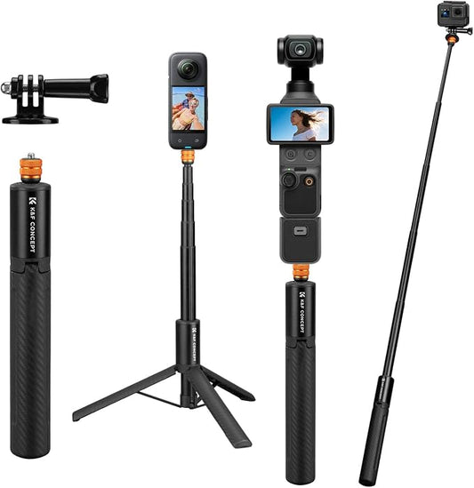 K&F CONCEPT MS21 Invisible Selfie Stick, Extension Long Pole Compatible by KFCONCEPT