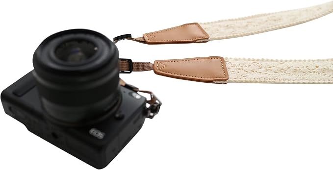 Original Design Personalized Adjustable Camera Strap Cream Graceful & Vintage - Image 3