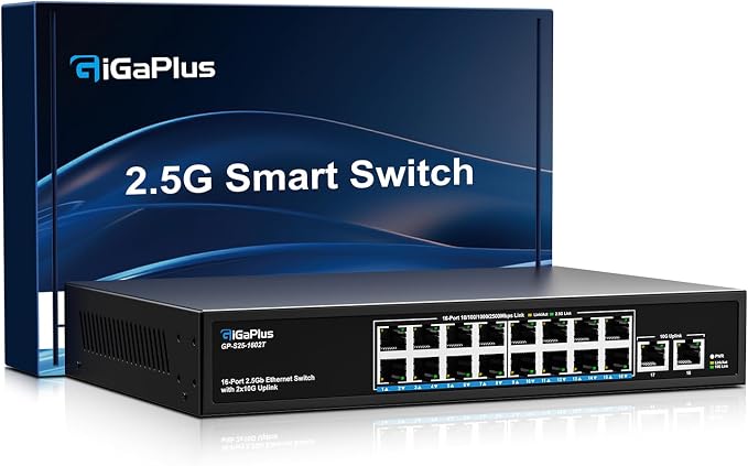18 Ports 10Gb Unmanaged Ethernet Switch by GiGaPlus