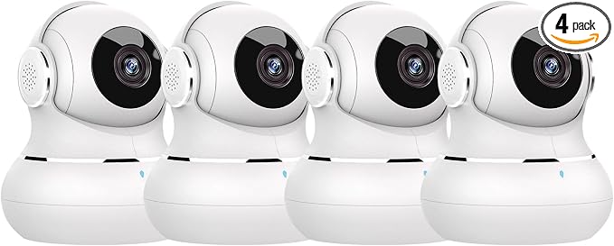 litokam Indoor Security Camera 4 Pack, 360° WiFi Cameras by litokam
