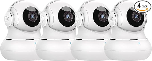 litokam Indoor Security Camera 4 Pack, 360° WiFi Cameras by litokam