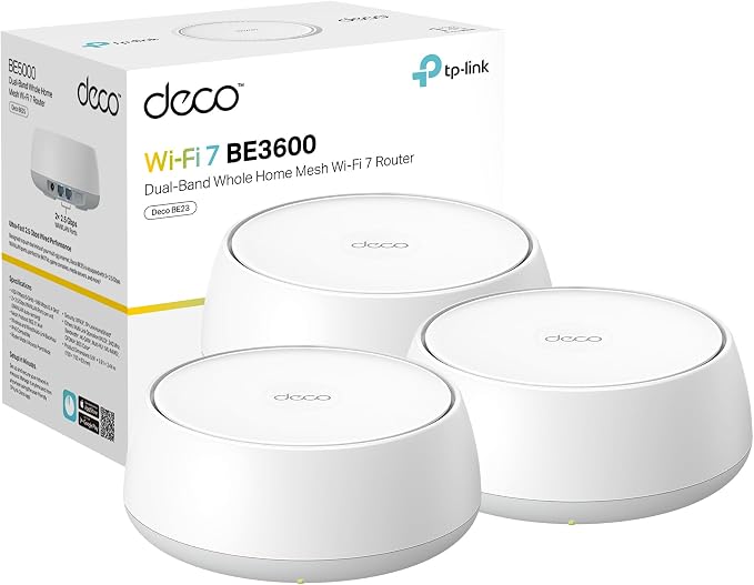 TP-Link Deco 7 BE23 Dual-Band BE3600 WiFi 7 Mesh Wi-Fi System | 4-Stream 3.6 by TP-Link