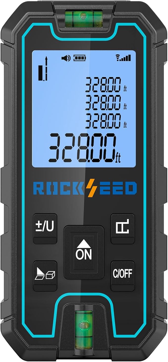 Laser Measure 165 Feet, RockSeed Portable Laser Distance Meter, Digital by RockSeed