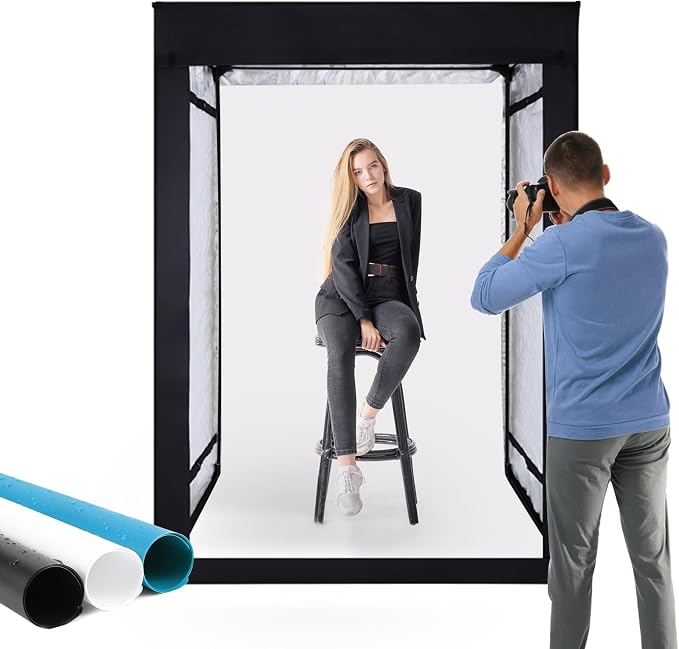 48"x78"x40" Large Photo Studio Light Box Photography, 8 Light LED Panels by Hongbang