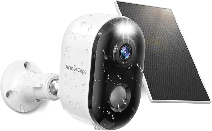 Security Cameras Wireless Outdoor, Battery Powered 2k Color Night Vision by Armorcope