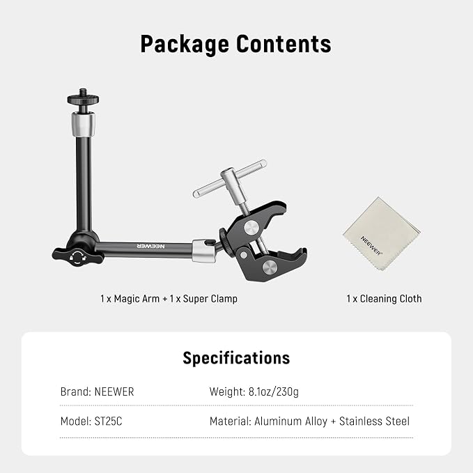 NEEWER 9.8"/25cm Magic Arm - Image 8