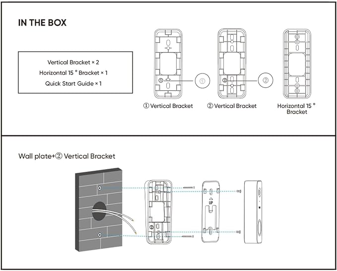 Wyze Lifestyle Video Doorbell Camera v2 Wedge Kit, 3 Mounting Bracket, - Image 7