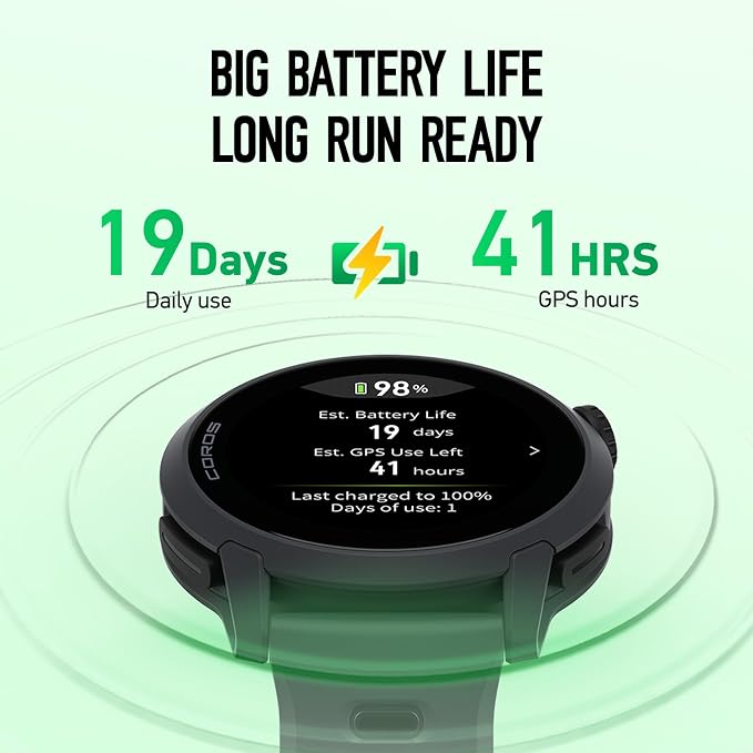 COROS PACE 4 Ultralight Sport GPS Watch, 1.2" AMOLED Touchscreen, 19 Days of - Image 3