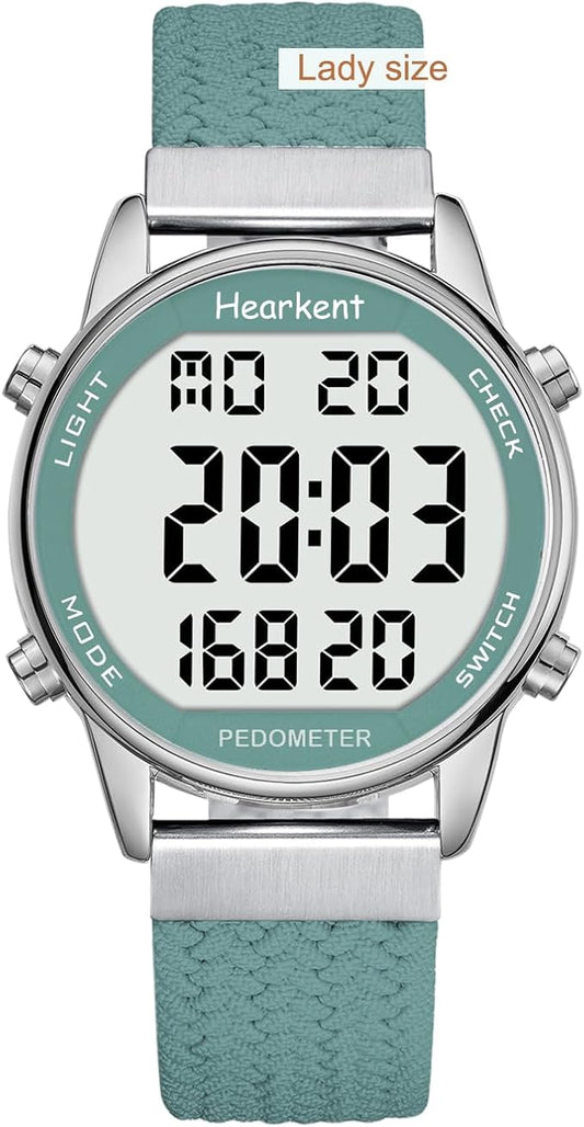Hearkent Pedometer Watch for Walking Steps and Miles-Men&Women-Step Counter for by Hearkent