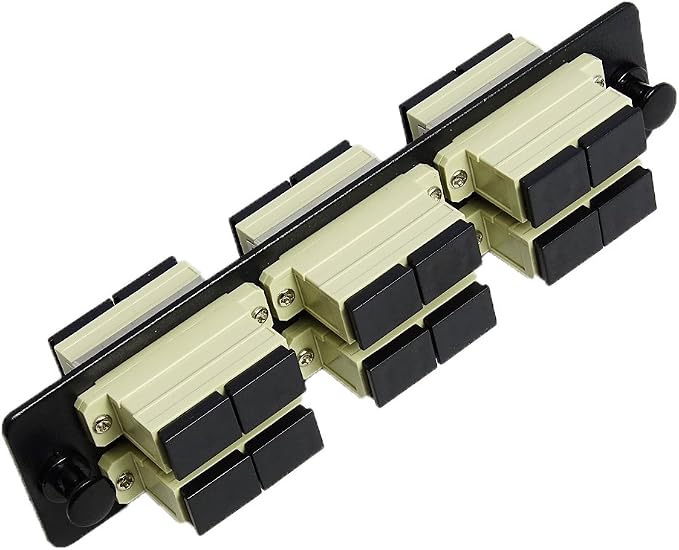 RiteAV LGX Footprint Fiber Optic Cable SC Adapter Patch Panel 6 Ports Loaded by RiteAV